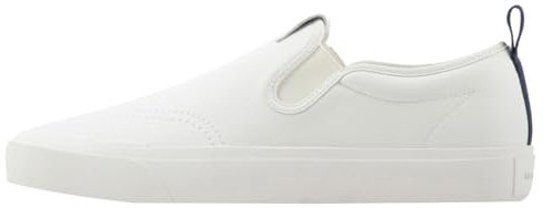Armani Exchange Herren Borg, Leather, Back Logo Sneaker, Off White, 44 EU