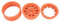Beadlock-Felge, 1,9 Zoll Felgen RC Beadlock Wheels Felgen für Axial SCX10 für Traxxas 1/10 RC Crawler Cars (Orange)