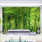 GIVLWF Papier Peint de 3D Paysage Naturel, Bambou Vert Papier-Peint Murs - pour Restaurant-Bar à Thème Décoration Murale 350 x 265 cm
