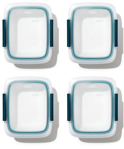 OXO Good Grips Prep & Go Behälter 3,3 Tassen/0,78 L - auslaufsichere Lebensmittelaufbewahrung, 4 Stück