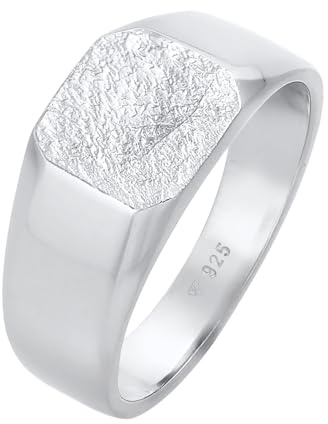 Kuzzoi Siegelring Herrenring 11 mm matt 925 Silber Klassischer Herren | Silberring massiv Ring für Männer in der Ringgröße 60 - 66