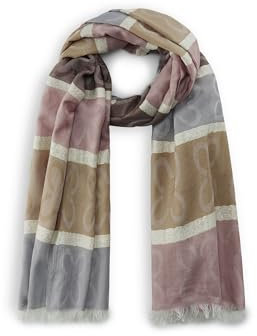 CODELLO Damen Logo-Schal aus Baumwolle mit Lurex-Glanz