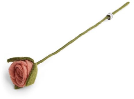 Én Gry & Sif handgefilzte Rosen - aus Filz (je Stück) - Filzrose - Filzblumen - handgemacht - Fair Trade (apricot (1 Stück))