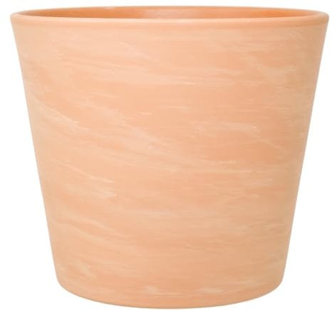 Leni Siena Terrakotta Keramik Übertopf Blumentopf rund Terracotta-Farben matt Pflanztopf ohne Loch für Zimmerpflanzen Hydrokultur Erde - Größe 17 M