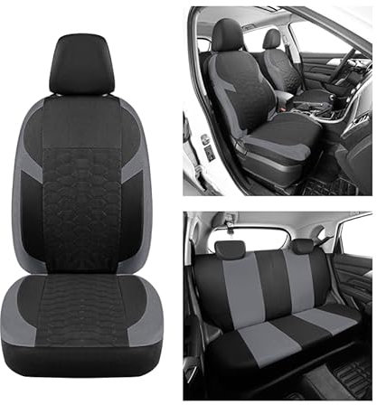 Chifeng Universelle Autositzbezüge Für Mercedes-Benz B Class C Class E Class GLB Class GLC GLE – Komplettes Autoschutzset Aus Hochwertigem Polyester (Grau)