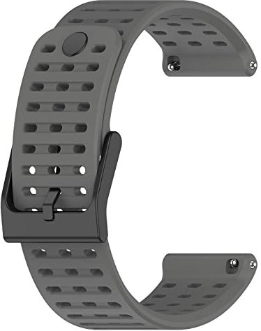 Yikamosi Kompatibel mit Suunto Race/Race S Armband für Frauen und Männer,Schnellverschluss Weiches Silikon rostfreiem Metallverschluss Ersatzbänder für Race/Race S/Vertical/9 Peak Pro,Grau
