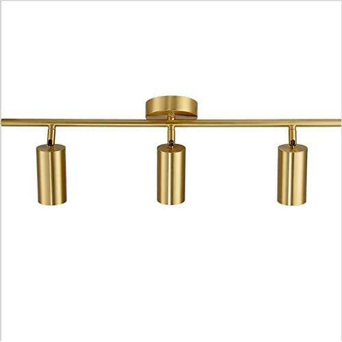 Lámparas Colgantes Plafón LED Dorado Ajustable Salón Dormitorio Metal 58 cm para Cocina Comedor Iluminación LED Foco 3 Bombillas (Luz Cálida)