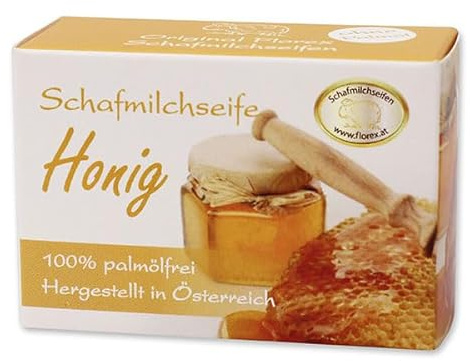 Schafmilchseife Eckig Honig Palmölfrei verpackt 100g