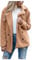 SCBFDI Manteau Long Femme Bleu Marine Veste Chaude Chauffante Anorak avec Capuche Etanche Coupe Vent Droit Marron XL