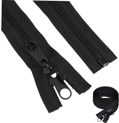 BEBEMOKO Nähzubehör 200 Cm Grauer Zeltreißverschluss Harz Doppelseitiger Reißverschluss Für Dekoration