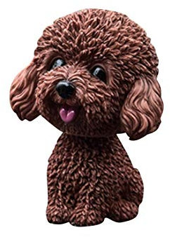 Gacqpli Testa oscillante per auto – Figura di cane agitante, decorazione per cruscotto del cucciolo in resina, ad alta emulazione