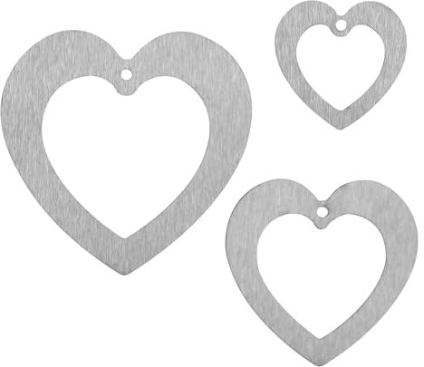 EXTRAVAGANT® 3er-Set Herz Hänger aus Edelstahl Fensterdeko Türdeko Gartendeko wetterfest rostfrei Deko zum Aufhängen Balkon Terrasse Hochzeit Geschenk Liebe Valentinstag Dekoration