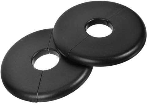 Tofficu 2pcs Decorative Cover Plug Toilet Waste Cover Flange for Plumbing Black Removable Wall Plates for Shower Flange and Water Drain Line