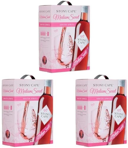 Stony Cape Roséwein Medium Sweet Cuvée Lieblich (1 x 3 l) (Packung mit 3)