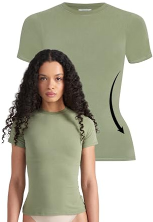 Style & Republic Damen Figurbetont Kurzarm T-Shirt aus Baumwolle– Weiches Atmungsaktiv Rundhals sportoberteil- Activewear für Damen, Gym Running Yoga- Sportstop Sommer Fitnesswear
