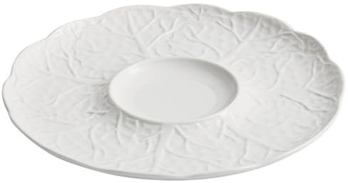 Teller mit Baummusterprägung, Flacher Keramikteller