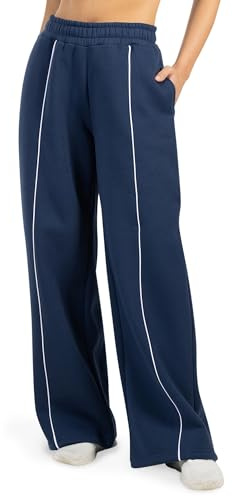 SMILODOX Jogginghose Damen Siara, Bequeme & stylische Freizeithose mit elastischem Bund und Seitentaschen, Trainingshose mit verstellbarem Beinabschluss im Oversize Fit, Für Fitness, Yoga & Freizeit