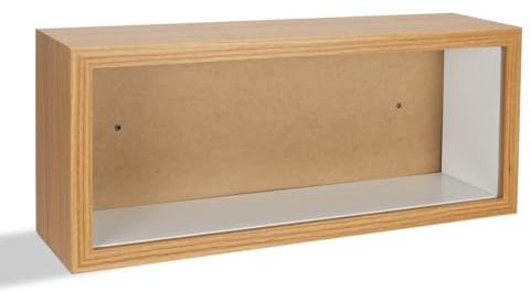 Display Case for Pop Mart Figures, Dustproof Storage Shelf with Wooden Frame, Collectible Toy Organizer for Mini Figurines and Blind Box Display