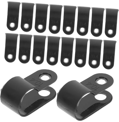 HONITANO 1000 pezzi Clip per Cavi R Tipo in Nylon Nero Morsetti Piccoli per Gestione Cavi Elettrici da Parete Fermacavi Resistenti e Facili da Installare per Fissaggio Ordinato dei Fili