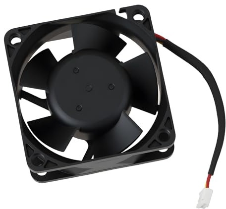 OTOTEC Ventilateur de Refroidissement 3 Broches D60BV-12 12 V 0,50 A pour Ordinateur 60 X 60 X 25 Mm Noir