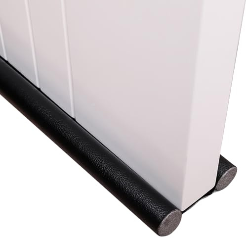 Boudin De Porte Sous Porte - Éponge+PVC 96 Cm | Boudin De Portes Double Face | Bande D'étanchéité De Portes Inférieure | Coupe-froid En Mousse Flexible, Réduction Du Bruit, Coupe-vent Auto-adhésif