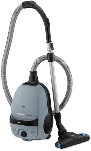 Trisa Staubsauger mit Beutel - 800 W Kraftvoller Bodenstaubsauger mit Beutel, HEPA Filter für Allergiker, 11 m Radius & Universalbodendüse, Grau, Comfort Clean T3611
