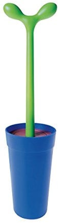 Alessi Asg04 Az Merdolino Balayette Pour Toilette en Résine Thermoplastique, Bleu