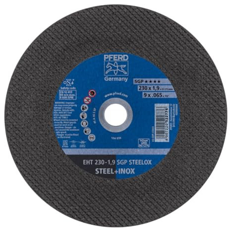 PFERD 522776 Spezial Linie SGP Steelox Trennscheiben, EHT, 1.9mm x 230mm x 22.23mm, 25 Stück