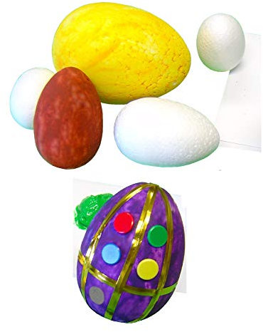 Major Brushes Assorted Polystyrene Eggs Pack of 30