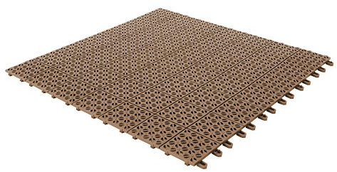 Fliesen Flexible Kunststoff 55,5 x 55,5 cm-Innenraum, außen und Garten, Beige, Wasserdrainage und rüttelfest