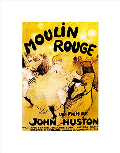 FILM MOULIN ROUGE CANCAN BURLESQUE PARIS HUSTON FERRER GABOR ART PRINT B12X7143
