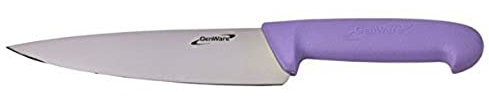 Genware K-C8P Chef Knife, Purple, 8 inches Length, Molybdenum Steel Blade, Conforms to BS8442-5