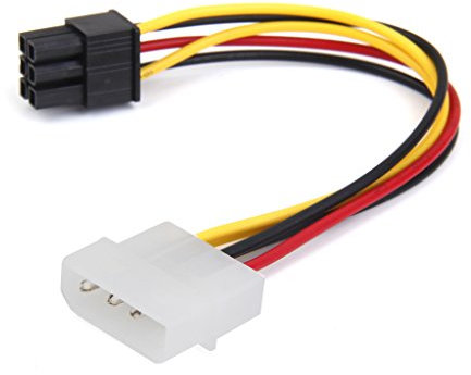 Desconocido 4-Pin Molex maschio a 6-pin femmina PCI-E PCI Express cavo adattatore di alimentazione
