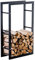 CLP Kaminholzregal Keri V3 I Kaminholzhalter Aus Metall In Schwarz Matt I Ohne Rückwand I In 8 Größen, Größe:25x60x100 cm