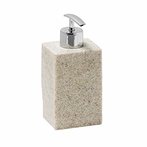 Metaform Freistehender Seifenspender Sandfarbig in Kunstharz Mod. SYL