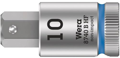 Wera 05003043001 8740 B HF Zyklop Bitnuss mit 3/8-Antrieb mit Haltefunktion, 10,0 x 38,5 mm, 10, 0 x 38, 5 mm