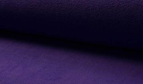 generisch Polarfleece Antipeling in vielen Farben 0,5 m Uni - Kuschelfleece Meterware - Fleece Stoff- 360g/m (Lila)