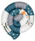ULLENBOOM ® Baby Kuschelschlange 300x13 cm Waldtiere Petrol (Made in EU) - Kuschelschnecke in vielen Farben und Größen, Bezug: 100% ÖkoTex Baumwolle, Nackenrolle,
