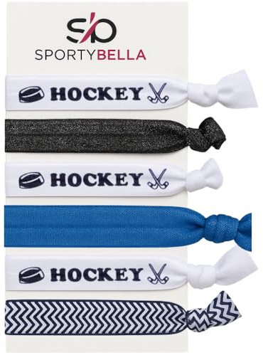 Sportybella Hockey-Haargummi-Set für Hockey-Haare, Keine Knitterung, für Hockey-Haare, erhältlich, blau
