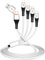 3A/1.2M Multi Charger Cable 6 in 1 Fast Charging Cord Lead with USB A/USB-C to 2 iP Micro USB Type C Connector Port for iP, Samsung Galaxy, Google Pixel, Huawei, LG V50
