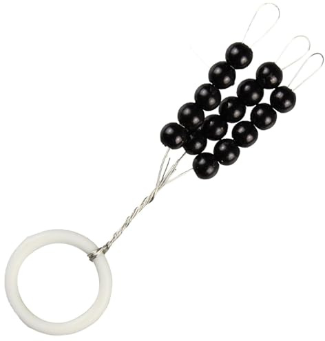 FTM Unisex – Erwachsene 10C6101154C10 Trout Gummiperlen 4mm schwarz-15 Perlen zum Forellenangeln, Gummistopper, Knotenschützer, Bunt, Normal