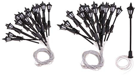 Perfeclan 40x Modellbahn Antike Lampe Garden Street Light HO OO TT Maßstab 1/100 1/75