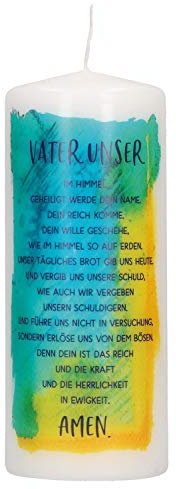 Butzon & Bercker Vater Unser Gebet Kerze 15 cm Brotduft Stumpenkerze Innen- und Außenbereich geeignet