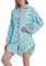 CHUNG Chemise de nuit à manches longues boutonnée pour femme - Chemise de nuit à carreaux - Motif tartan - Flanelle et coton, Cocktail Bleu, M