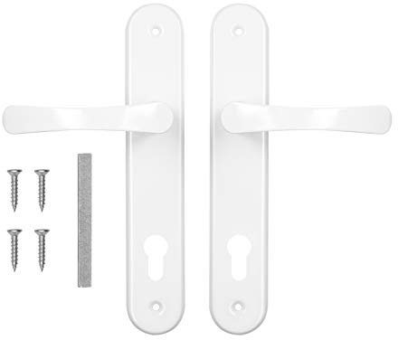 ADGO Türdrücker - Drückergarnitur - Türklinke - Haustürgriff - Tür Griffe Set Innen - 60 mm - Türgriffe - Langschildgarnitur - Profilzylinder - Zimmertüren - Türgriffe Innentüren