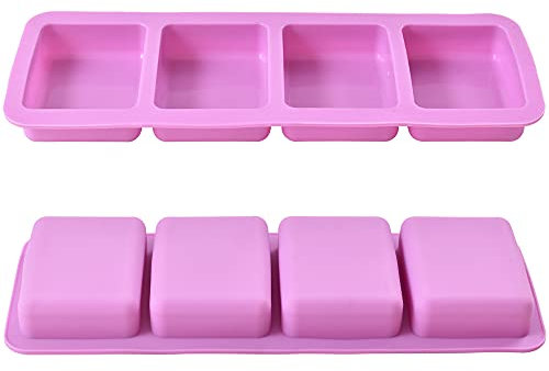 ionEgg Lot de 2 moules de cuisson carrés en silicone 3D pour la cuisson de mousses, gâteaux, desserts