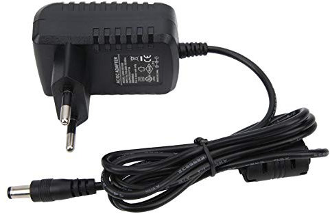 Adaptador de Alimentación 9 V 1 A Adaptador de Fuente de Alimentación de Pedal de Efectos para Amplificador de Teclado de Órgano de Guitarra Eléctrica 100-240V (EU Plug 110-240V)