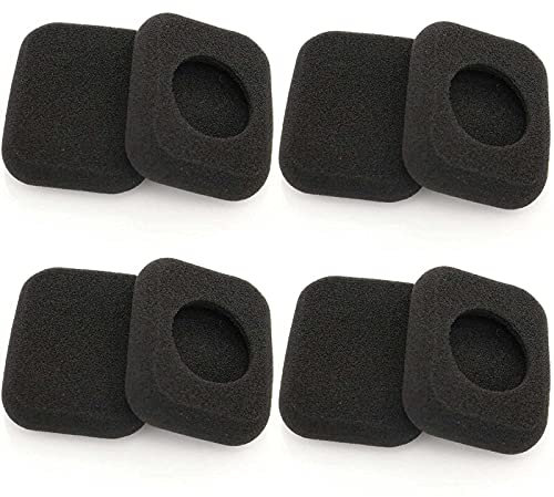 Miayaya Schaumstoff-Ohrpolster für Bang & Olufsen B&O Beoplay Form 2 Headset, Bluetooth-Kopfhörer, Schaumstoff, weich, atmungsaktiv, Schwarz, 8 Stück