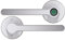 Blusafe Fingerprint Internal Door Lock, Biometric Smart Door Handle, 50 Fingerprints, 2 Backup Keys, HMO/Student Houses, Bedrooms, Home Office Locks (Rose, Satin Chrome)