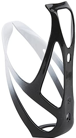 Alomejor Porte-bidon de Vélo Porte-bidon de Vélo en Fibre de Carbone et Porte-Bouteille d'eau en Fibre de Nylon pour Le Cyclisme(Noir et Blanc)